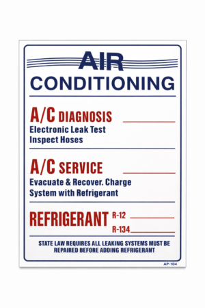 Sign - A/C Service Prices (18in x 24in)