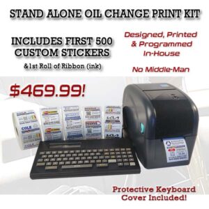 Stand alone Oil Change Print Kit