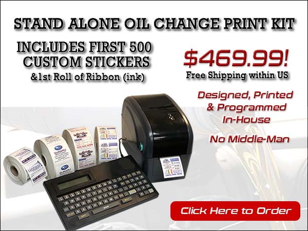 Stand alone Oil Change Print Kit